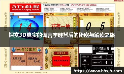 探索3D真实的谎言字谜背后的秘密与解读之旅